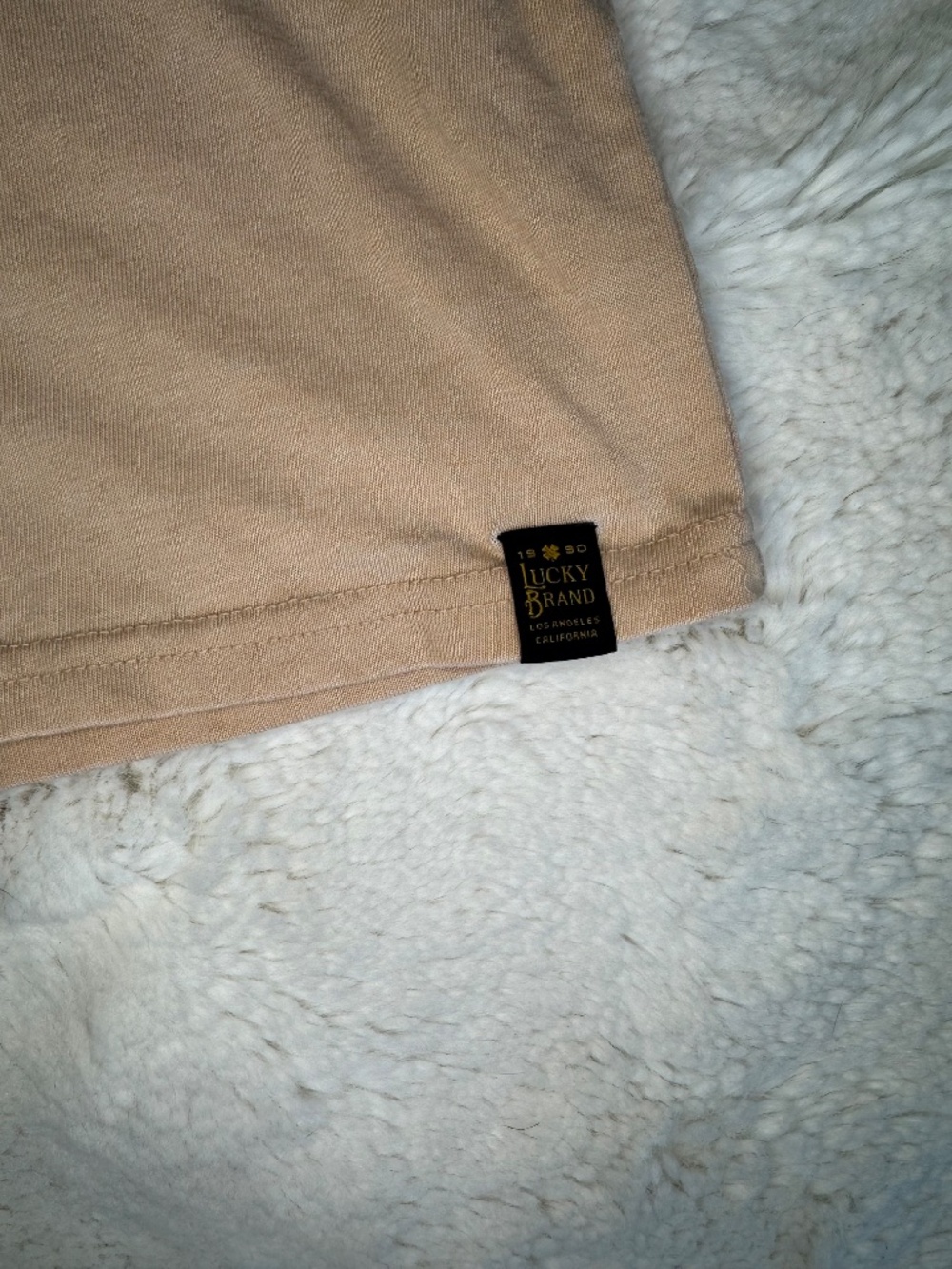 Lucky Brand Venice Burnout T-Shirt | Tan | Size Small - Picture 4 of 6
